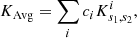 $$ \begin{aligned} K_{\mathrm{Avg}}=\sum _{i}c_{i}K^{i}_{s_{1},s_{2}}, \end{aligned} $$