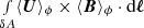 $ \smallint_{\delta A} \langle \boldsymbol{U} \rangle_\phi \times \langle\boldsymbol{B}\rangle_\phi \cdot \mathrm{d}\boldsymbol \ell $