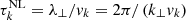 $ \tau_k^\mathrm{NL}=\lambda_{\perp}/{\it v}_k=2\pi /\left(k_{\perp}{\it v}_k\right) $