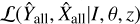 ${\cal L}\left( {{{\hat Y}_{{\rm{all}}}},{{\hat X}_{{\rm{all}}}}|I,\theta ,z} \right)$