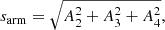 $$ \begin{aligned} s_{\rm arm}=\sqrt{A_2^2+A_3^2+A_4^2}, \end{aligned} $$