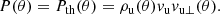 $$ \begin{aligned} P(\theta ) = P_{\rm th}(\theta ) = \rho _{\rm u}(\theta ) {v}_{\rm u} {v}_{\mathrm{u}\perp }(\theta ). \end{aligned} $$