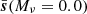 $ \bar{\boldsymbol{s}}(M_\nu = 0.0) $