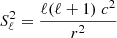 $$ \begin{aligned}&S_\ell ^2=\frac{\ell (\ell +1)\;c^2}{r^2}\end{aligned} $$