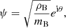 $$ \begin{aligned} \psi = \sqrt{\frac{\rho _{\rm B}}{m_{\rm B}}} e^{\mathrm{i}\theta }, \end{aligned} $$