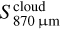 $S_{870\,\,{\rm{\mu m}}}^{{\rm{cloud}}}$