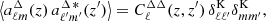 $$ \begin{aligned}&\left\langle a^{\Delta }_{\ell m}(z)\,a^{\Delta \, *}_{\ell ^{\prime } m^{\prime }}(z^{\prime }) \right\rangle = C_\ell ^{\Delta \Delta }(z, z^{\prime })\,\delta _{\ell \ell ^{\prime }}^\mathrm{K}\delta _{mm^{\prime }}^\mathrm{K}, \end{aligned} $$