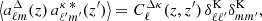 $$ \begin{aligned}&\left\langle a^{\Delta }_{\ell m}(z)\,a^{\kappa \, *}_{\ell ^{\prime } m^{\prime }}(z^{\prime }) \right\rangle = C_\ell ^{\Delta \kappa }(z, z^{\prime })\,\delta _{\ell \ell ^{\prime }}^\mathrm{K}\delta _{mm^{\prime }}^\mathrm{K}, \end{aligned} $$