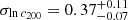 $ \sigma_{\ln c_{200}} = 0.37_{-0.07}^{+0.11} $