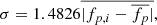 $$ \begin{aligned} \sigma = 1.4826\overline{|f_{p,i} - \overline{f_p}|}, \end{aligned} $$
