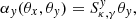 $$ \begin{aligned} \alpha _{ y}(\theta _x,\theta _{ y})&= S^{ y}_{\kappa ,\gamma }\theta _{ y}, \end{aligned} $$