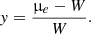 $$ \begin{aligned} y = \frac{\upmu _e - W}{W}. \end{aligned} $$