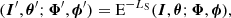 $$ \begin{aligned} ({\boldsymbol{I}}^{\prime }, {\boldsymbol{\theta }}^{\prime }; {\boldsymbol{\Phi }}^{\prime }, {\boldsymbol{\phi }}^{\prime }) = \mathrm{E}^{-L_{\rm S}} (\boldsymbol{I}, \boldsymbol{\theta }; \boldsymbol{\Phi }, \boldsymbol{\phi }), \end{aligned} $$