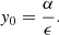 $$ \begin{aligned} y_0&= \frac{\alpha }{\epsilon }. \end{aligned} $$