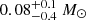 $ 0.08^{+0.1}_{-0.4}~M_\odot $