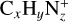 ${{\rm{C}}_x}{{\rm{H}}_y}{\rm{N}}_z^ + $