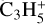 ${{\rm{C}}_{\rm{3}}}{\rm{H}}_5^ + $