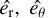 ${\hat e_{\rm{r}}},{\hat e_\theta}$