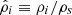 $ {\hat{\rho}}_{i}\equiv\rho_{i}/\rho_{s} $