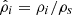 $ {\hat{\rho}}_{i}=\rho_{i}/\rho_{s} $