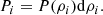 $$ \begin{aligned} P_{i}=P(\rho _{i})\mathrm{d}\rho _{i}. \end{aligned} $$
