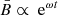 $ \bar{B}\propto \text{ e}^{\omega t} $