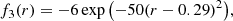 $$ \begin{aligned} f_3(r)&= -6\exp \left(-50(r-0.29)^2\right)\!, \end{aligned} $$