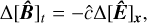 $ \Delta {\left[ {{\bf{\hat B}}} \right]_t} = \hat c\Delta {\left[ {{\bf{\hat E}}} \right]_x}, $