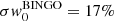 $ \sigma {\it w}_0^{\rm BINGO} = 17\% $