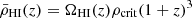 $ \bar{\rho}_{\mathrm{HI}}(z)=\Omega_{\mathrm{HI}} (z) \rho_{\mathrm{crit}} (1+z)^3 $