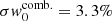 $ \sigma {\it w}_0^{\rm comb.} = 3.3\% $