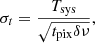 $$ \begin{aligned} \sigma _t = \frac{T_{\rm sys}}{\sqrt{t_{\rm pix}\delta \nu }}, \end{aligned} $$