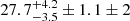$ 27.7^{+4.2}_{-3.5}\pm1.1\pm2 $