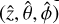 $\left( {\hat z,\hat \theta ,\hat \phi } \right)$