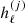 $ h^{(j)}_\ell $