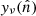 $ \mathit{y}_\nu(\hat{n}) $