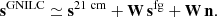 $$ \begin{aligned} \mathbf s ^{\mathrm{GNILC} } \simeq \mathbf s ^{\mathrm{21\ cm} } + \mathbf W \,\mathbf s ^{\mathrm{fg} }+ \mathbf W \,\mathbf n . \end{aligned} $$
