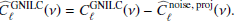 $$ \begin{aligned} \widehat{C}_{\ell }^{\,\mathrm{GNILC} }(\nu ) = C_{\ell }^{\mathrm{GNILC} }(\nu ) - \widehat{C}_{\ell }^{\,\text{ noise},\,\text{ proj}}(\nu ). \end{aligned} $$
