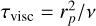 ${\tau _{{\rm{visc}}}} = {{r_{\rm{p}}^2} \mathord{\left/ {\vphantom {{r_{\rm{p}}^2} v}} \right. \kern-\nulldelimiterspace} v}$
