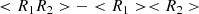 $$ \begin{aligned}& < R_1R_2>- < R_1> < R_2>\end{aligned} $$