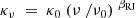 $$ \begin{aligned} \kappa _{\nu }\ =\ \kappa _0\ (\nu \ / \nu _0)\ ^{\beta _{\rm RJ}} \end{aligned} $$