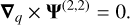 $ {\nabla _q} \times {{\bf{\Psi }}^{\left( {2,2} \right)}} = 0. $