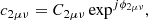 $$ \begin{aligned}&c_{2\mu \nu } = C_{2\mu \nu }\exp ^{j\phi _{2\mu \nu }}, \end{aligned} $$