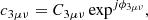 $$ \begin{aligned}&c_{3\mu \nu } = C_{3\mu \nu }\exp ^{j\phi _{3\mu \nu }}, \end{aligned} $$