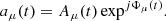 $$ \begin{aligned} a_\mu (t) = A_\mu (t)\exp ^{{j}\Phi _\mu (t)}. \end{aligned} $$