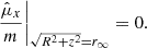$$ \begin{aligned} \left. \frac{\hat{\mu }_x}{m}\right|_{\sqrt{R^2+z^2} = r_\infty } = 0. \end{aligned} $$