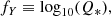 $$ \begin{aligned} f_Y \equiv \log _{10}(Q_*), \end{aligned} $$