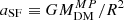 $ a_{\mathrm{SF}} \equiv G M_{\mathrm{DM}}^{MP}/R^2 $