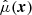 $ \hat{\mu}(\boldsymbol{x}) $