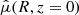$ \hat{\mu}(R,z=0) $